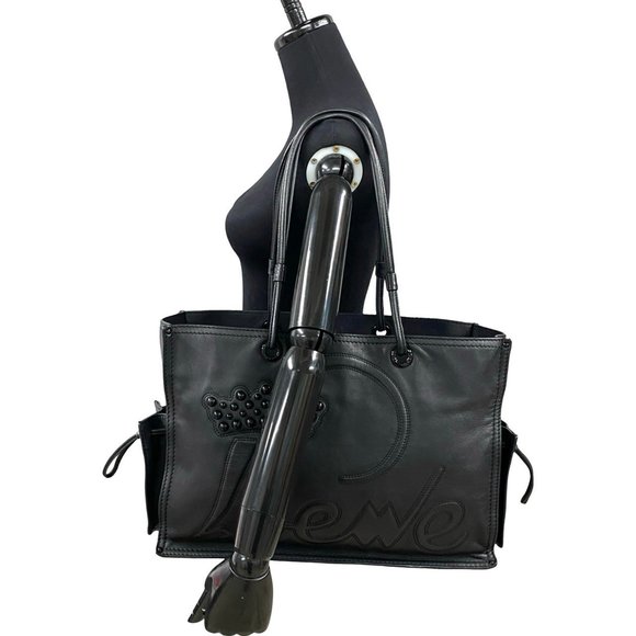 LOEWE Shopper Tote, Logo Leather, Genuine Leather Tote Bag, Handbag, - Picture 2 of 8